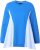 Ulla Popken Pinstripe Gore Long Sleeve Sweatshirt Peacock Blue - Mikiny & mikiny s kapucí - 