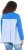 Ulla Popken Pinstripe Gore Long Sleeve Sweatshirt Peacock Blue - Mikiny & mikiny s kapucí - 