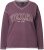 Ulla Popken Texas Contrast Stitching Sweatshirt Dark Ruby - Mikiny & mikiny s kapucí - 