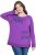 Ulla Popken Magnifique Split Style Sweatshirt Purple - Mikiny & mikiny s kapucí - 