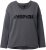Ulla Popken Inspire Lettering V-Neck Sweatshirt Graphite Grey - Mikiny & mikiny s kapucí - 