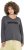 Ulla Popken Inspire Lettering V-Neck Sweatshirt Graphite Grey - Mikiny & mikiny s kapucí - 