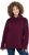 Ulla Popken Chain Fringe Smooth Fleece Sweatshirt Dark Wine Red - Mikiny & mikiny s kapucí - 
