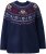 Ulla Popken Norwegian Style Christmas Sweater Blue - Mikiny & mikiny s kapucí - 