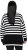 Ulla Popken Striped Stand-Up Collar Sweater Black - Mikiny & mikiny s kapucí - 
