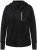 Ulla Popken HYPRAR Zip Front Hooded Stretch Sweatshirt Black - Mikiny & mikiny s kapucí - 