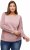 Ulla Popken Mixed Knit Patch Look Sweatshirt Old Pink - Mikiny & mikiny s kapucí - 
