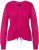 Ulla Popken Shaker Stitch Cropped Gathered Sweater Fuchsia Pink - Mikiny & mikiny s kapucí - 