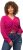 Ulla Popken Shaker Stitch Cropped Gathered Sweater Fuchsia Pink - Mikiny & mikiny s kapucí - 