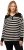 Ulla Popken Striped Troyer Collar Sweater Black - Mikiny & mikiny s kapucí - 