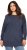 Ulla Popken Layered Look Button Sleeve Sweatshirt Navy - Mikiny & mikiny s kapucí - 