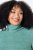 Ulla Popken Asymmetric Zipper Turtleneck Sweater Green - Mikiny & mikiny s kapucí - Pohodlné mikiny, hoodie a pleteniny