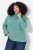 Ulla Popken Asymmetric Zipper Turtleneck Sweater Green - Mikiny & mikiny s kapucí - Pohodlné mikiny, hoodie a pleteniny