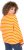 Ulla Popken Striped Drawstring Hem Sweatshirt Orange - Mikiny & mikiny s kapucí - 