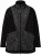 Ulla Popken Patch Print Fleece Jacket Black - Mikiny & mikiny s kapucí - 