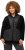Ulla Popken Patch Print Fleece Jacket Black - Mikiny & mikiny s kapucí - 
