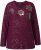 Ulla Popken Metallic Print Extra Soft Christmas Sweatshirt Dark Wine Red - Mikiny & mikiny s kapucí - 