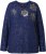 Ulla Popken Metallic Print Extra Soft Christmas Sweatshirt Ink Blue - Mikiny & mikiny s kapucí - 