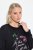 Ulla Popken Sparkling Sequin Bows Christmas Sweatshirt Black - Mikiny & mikiny s kapucí - Pohodlné mikiny, hoodie a pleteniny