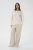 Kaffe Curve Sirana Pants Beige Melange/Black Stripe - Látkové kalhoty - 