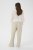 Kaffe Curve Sirana Pants Beige Melange/Black Stripe - Látkové kalhoty - 