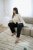 Kaffe Curve Brenn Barrel Twill Jeans Washed Black - Džíny - 