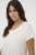 Kaffe Curve Jena V-Neck Tričko Chalk - Trička - 