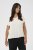 Kaffe Curve Jena V-Neck Tričko Chalk - Trička - 