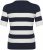 Kaffe Curve Lizzy pruhd Svetr Midnight/Chalk pruh - Trička - 