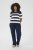 Kaffe Curve Lizzy pruhd Svetr Midnight/Chalk pruh - Trička - 