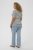 Kaffe Curve Lia Flower T-Shirt Chalk/Deep Black - Trička - 