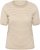 Kaffe Curve Lizzy Knit T-Shirt Feather Melange/Chalk Fine Stripe - Trička - 