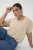 Kaffe Curve Lizzy Knit T-Shirt Feather Melange/Chalk Fine Stripe - Trička - 