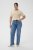 Kaffe Curve Lizzy Knit T-Shirt Feather Melange/Chalk Fine Stripe - Trička - 