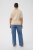 Kaffe Curve Lizzy Knit T-Shirt Feather Melange/Chalk Fine Stripe - Trička - 