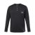 JP1880 T-Shirt Henley Long Sleeve Black TALL - PÁNSKÉ OBLEČENÍ MT-6XLT - TALL-velikosti
