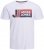 Jack & Jones Logan T-Shirt White - Trička - Trička nadměrné velikosti - 2XL-14XL