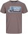 Jack & Jones Logan T-Shirt Brown - Trička - Trička nadměrné velikosti - 2XL-14XL