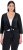 Ulla Popken Versatile Surplice Wrap Tie Hem Bolero Top Black - Trička - 