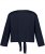 Ulla Popken Versatile Surplice Wrap Tie Hem Bolero Top Navy - Trička - 