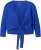 Ulla Popken Versatile Surplice Wrap Tie Hem Bolero Top Cobalt Blue - Trička - 