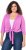 Ulla Popken Versatile Surplice Wrap Tie Hem Bolero Top Cool Pink - Trička - 