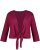 Ulla Popken Versatile Surplice Wrap Tie Hem Bolero Top Magnolia Red - Trička - 