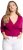 Ulla Popken Versatile Surplice Wrap Tie Hem Bolero Top Magnolia Red - Trička - 