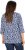 Ulla Popken Floral 3/4 Sleeve V-Neck A-Line Tee Blue - Trička - 
