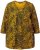 Ulla Popken Animal Print 3/4 Sleeve V-Neck Tee Neon Orange - Trička - 