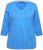 Ulla Popken Country Lettered 3/4 Sleeve Tee Teal Blue - Potištěná trička pro ženy - 