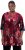Ulla Popken Velvet Peacock Feather 3/4 Sleeve Tunic Blouse Wine Red - Trička - 