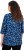 Ulla Popken Scribble Print Square Neck 3/4 Sleeve Tee Navy - Potištěná trička pro ženy - 