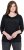 Ulla Popken SPRING Studded 3/4 Sleeve Tee Black - Trička - 